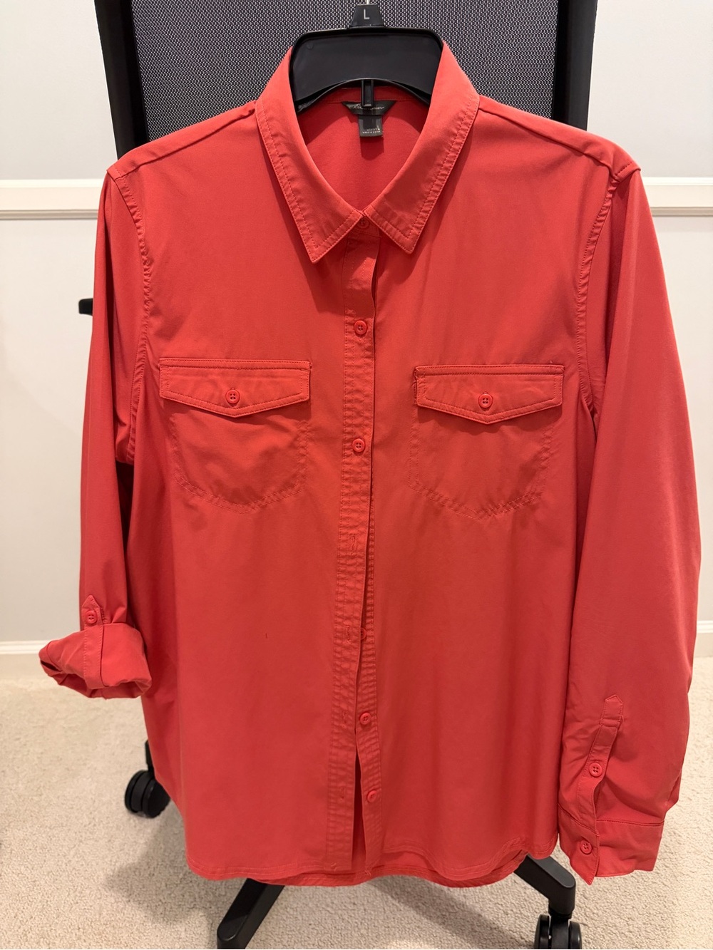 Eddie Bauer Coral Button-Down Shirt